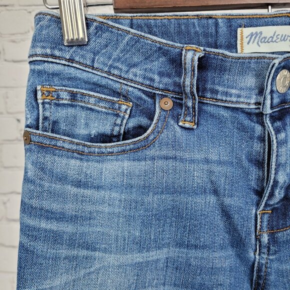 Madewell Blue Denim Skinny Skinny Distressed Ripped Low Rise Jeans 25 (25x28) - Picture 9 of 15